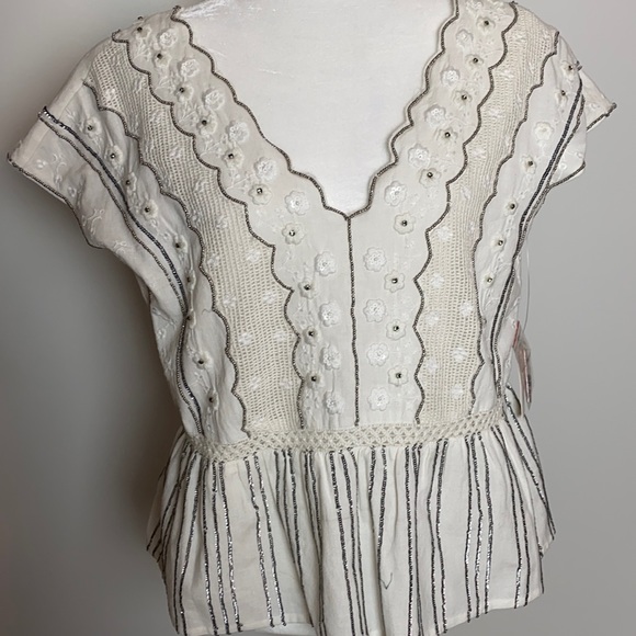 Anthropologie Tops - Anthropologie NWT Gorgeous White Top Size S
